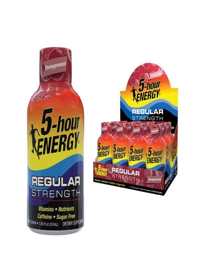 5-hour ENERGY مشروب طاقة يدوم 5 ساعات، قوة عادية، بنكهة الرمان، 1.93 أونصة، 12 عبوة - Image 1